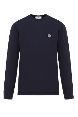 Blue cotton jersey sweatshirt