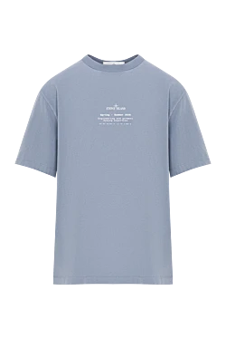 Футболка блакитного кольору з чесаної органічної бавовни