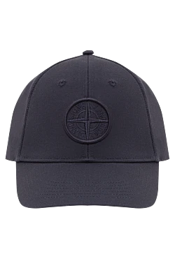 A dark blue six-piece baseball cap with raised Compass embroidery.