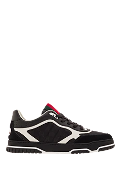 Чоловічі кросівки Re-Web із чорного текстилю та шкіри