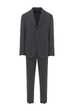 Чоловічий класичний костюм сірого кольору у діловому стилі