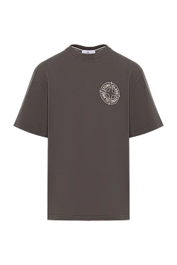 Темно-сіра футболка стандартного крою з принтом Outline Compass.