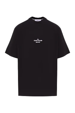 Черная футболка стандартного кроя с принтом Archivio