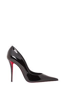 Класичні чорні лаковані човники на високих підборах