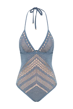 Голубой купальник Villone с завязками на шее