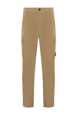 Men's khaki tapered cargo pants