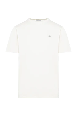 White basic t-shirt with a miniature logo