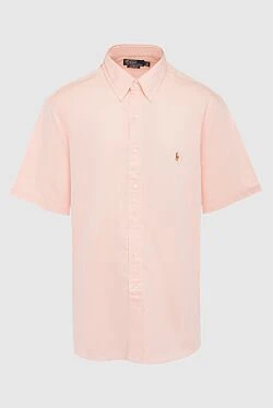 Pink cotton shirt for men