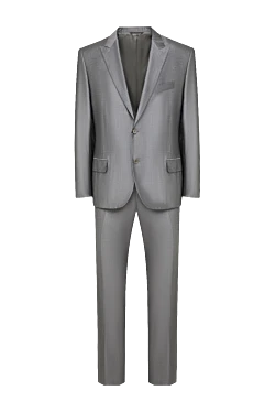 Gray silk suit for men