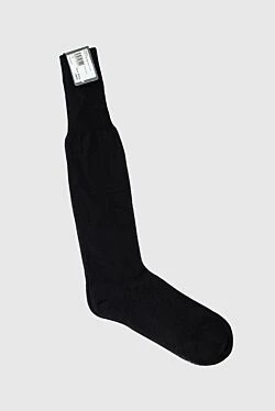 Men's black cotton socks