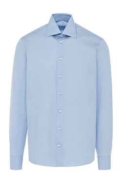 Blue cotton shirt for men