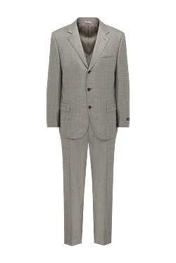 Beige wool suit for men