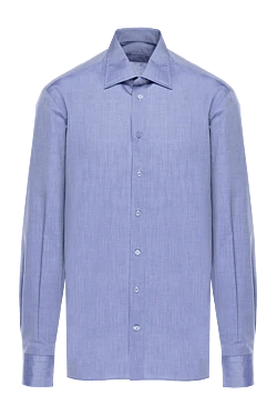 Рубашка з бавовни синя чоловіча