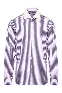 Blue cotton shirt for men