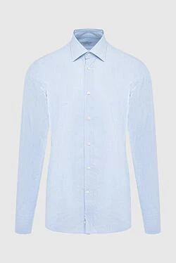 Blue cotton shirt for men