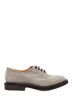 Men's shoes made of gray suede