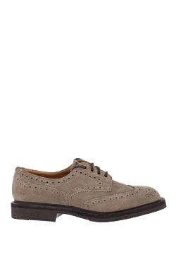 Beige suede shoes for men