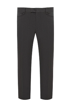 Gray wool trousers for men