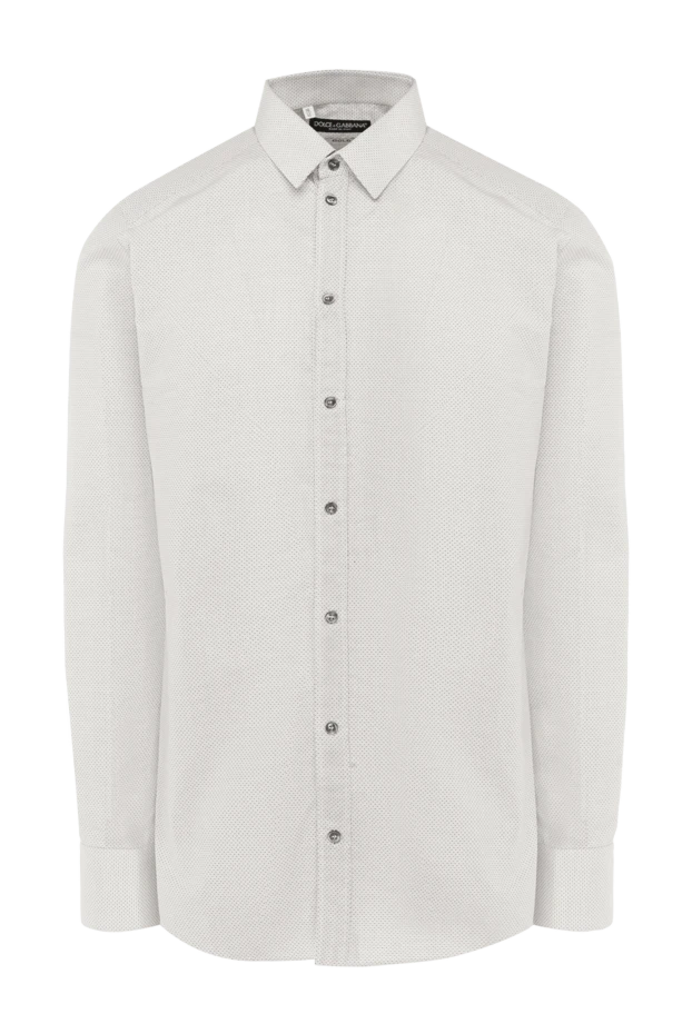 Dolce & Gabbana чоловіча блакитна бавовняна сорочка 115241 - фото 1