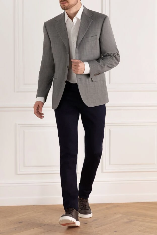 Canali чоловічі піджак із вовни сірий чоловічий купити фото з цінами 118299 - фото 2