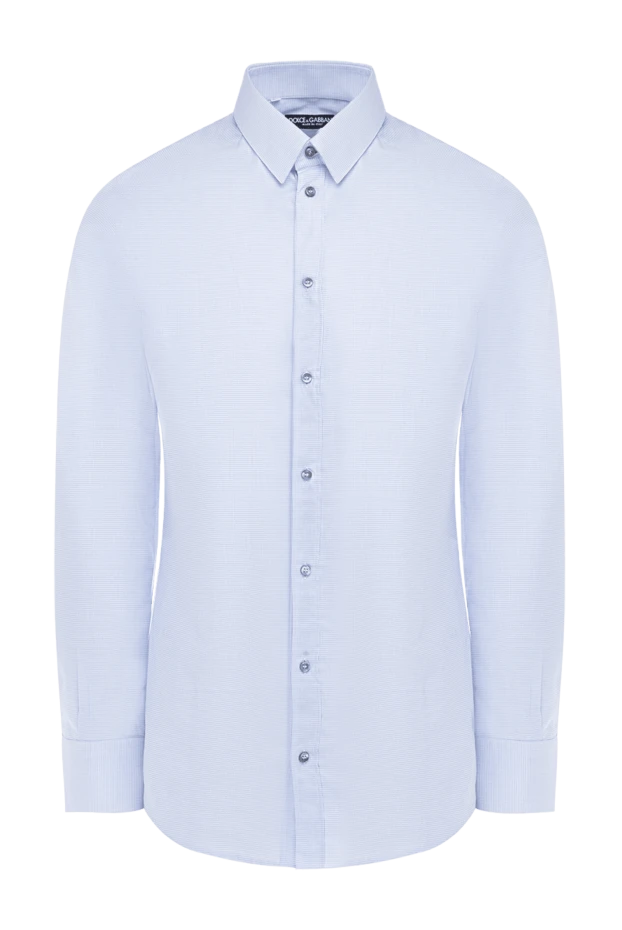 Dolce & Gabbana мужские сорочка из хлопка голубая мужская купить с ценами и фото 118802 - фото 1