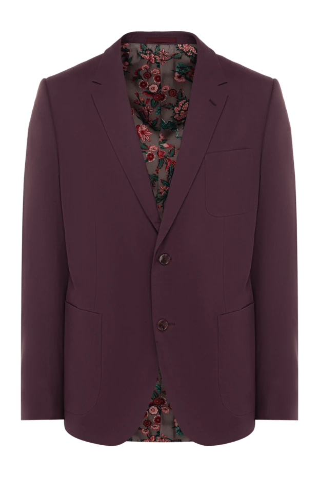 Gucci чоловічі піджак з бавовни та еластану фіолетовий чоловічий купити фото з цінами 119326 - фото 1