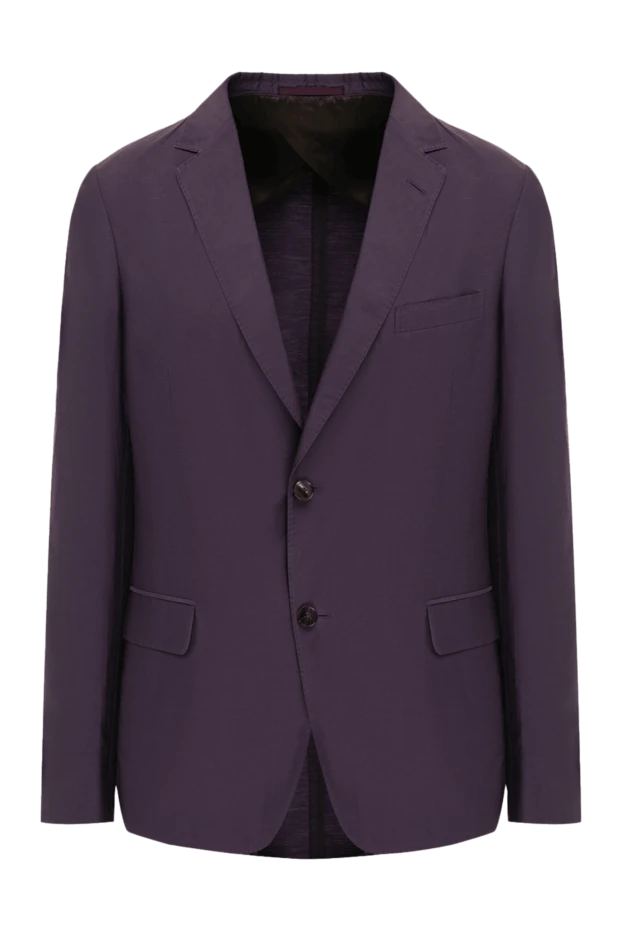 Gucci мужские пиджак из хлопка и шелка фиолетовый мужской купить с ценами и фото 119386 - фото 1