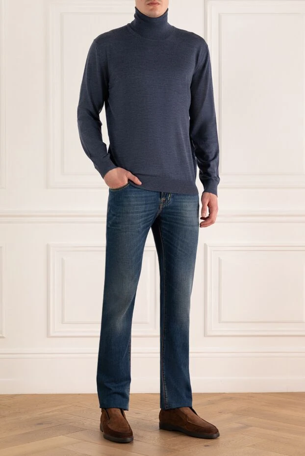 Jacob Cohen мужские джинсы из хлопка синие мужские купить с ценами и фото 123874 - фото 1