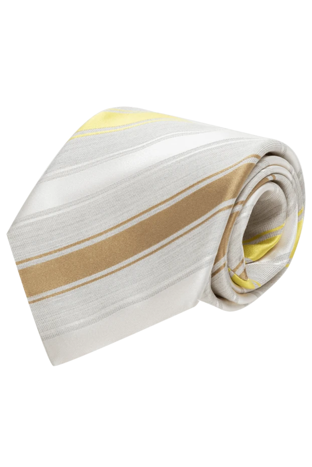 Canali мужские галстук из шелка бежевый мужской купить с ценами и фото 123893 - фото 1