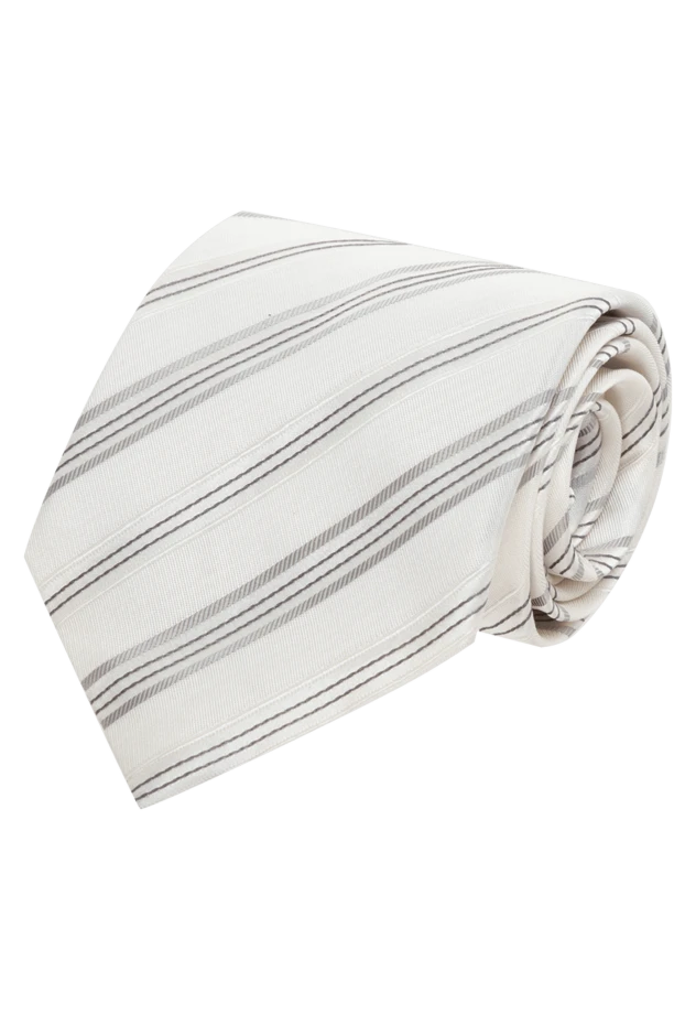 Canali man white silk tie for men 123903 - photo 1