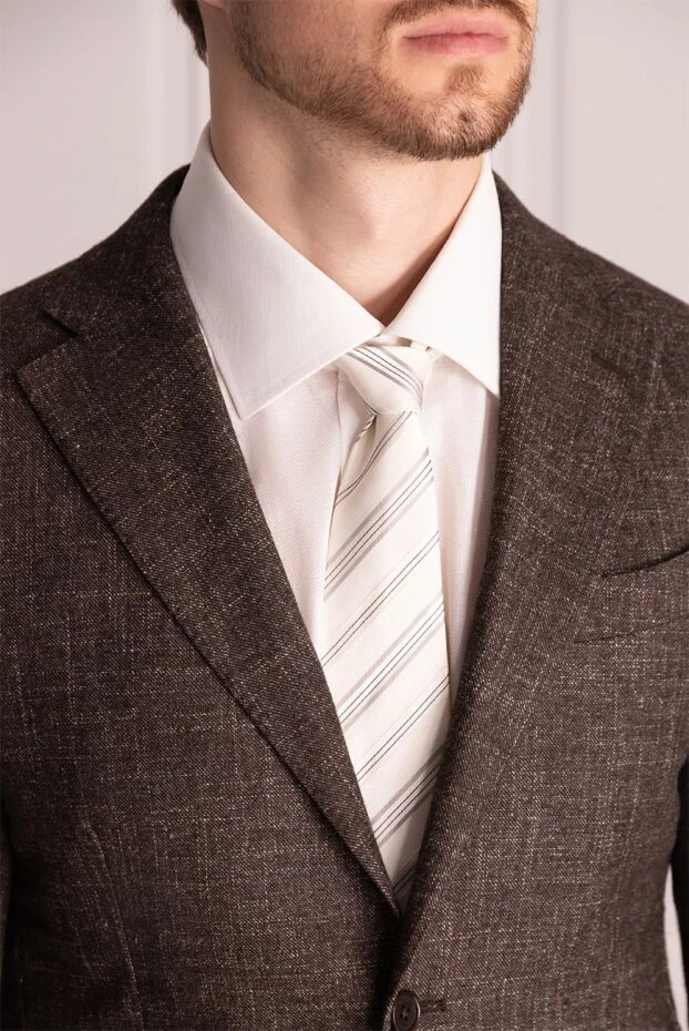 Canali чоловічі краватка з шовку біла чоловіча купити фото з цінами 123903 - фото 2