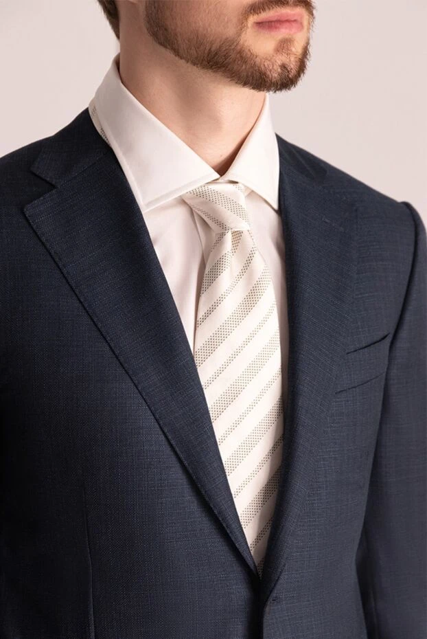 Canali мужские галстук из шелка серый мужской купить с ценами и фото 123907 - фото 2