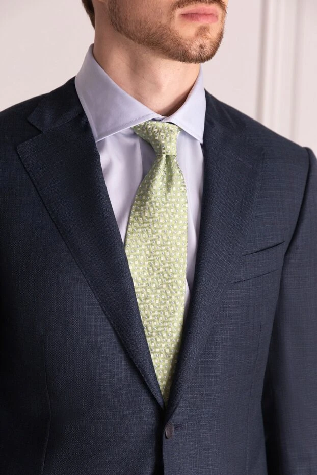 Canali man silk tie green for men 123932 - photo 2