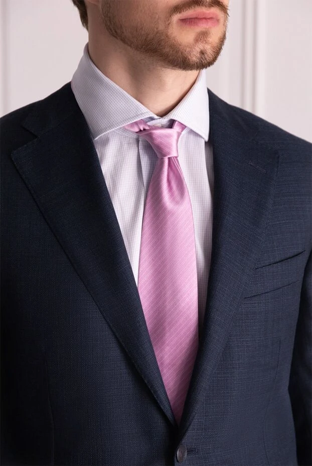 Canali чоловічі краватка з шовку рожева чоловіча купити фото з цінами 123965 - фото 2