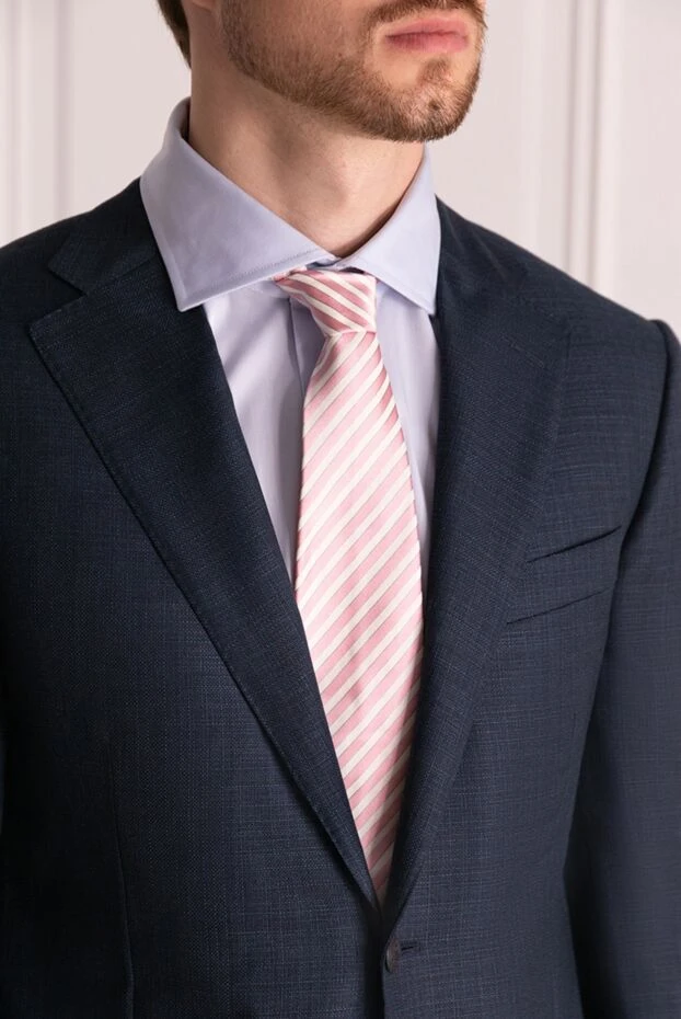 Canali мужские галстук из шелка розовый мужской купить с ценами и фото 123966 - фото 2