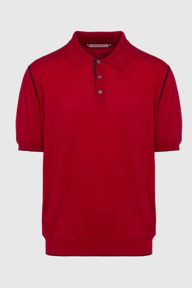 Le Billionnaire Cashmere cotton and silk burgundy polo for men 124075 - photo 1