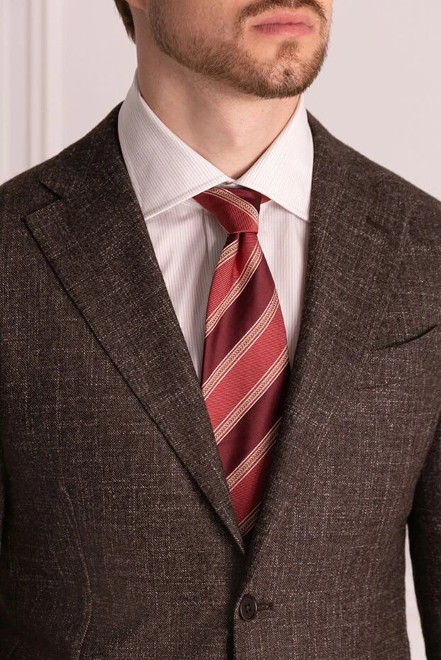 Canali чоловічі краватка з шовку бордова чоловіча купити фото з цінами 124675 - фото 2