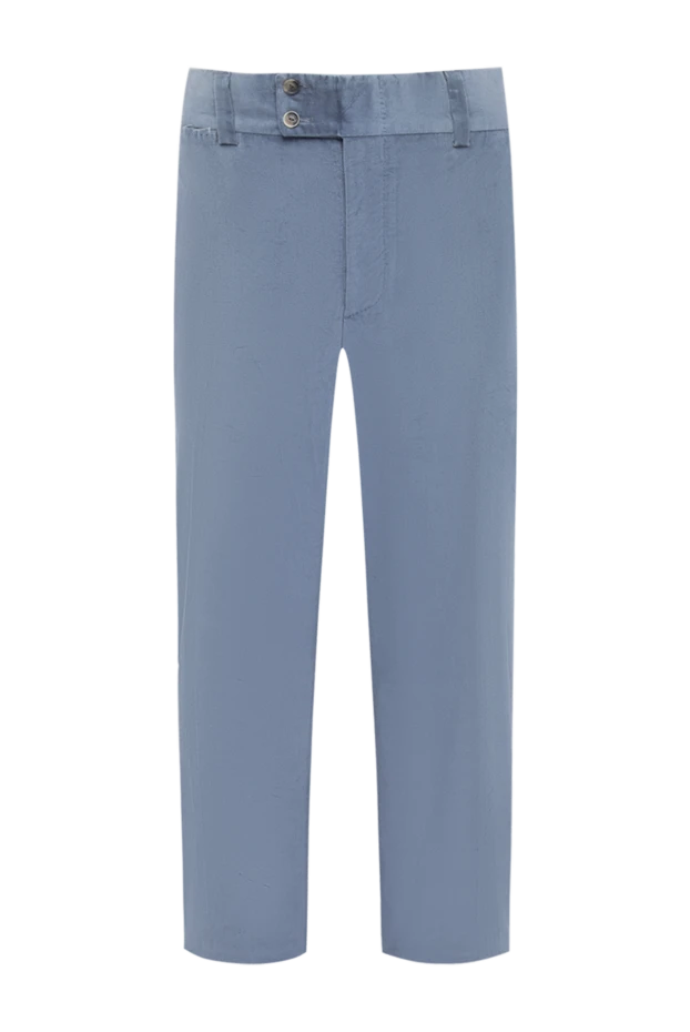 Billionaire blue cotton pants for men 125345 - photo 1