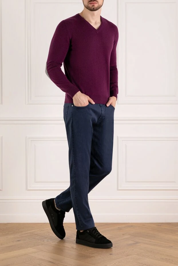 Panicale man burgundy wool and cashmere sweater for women 130204 - photo 2