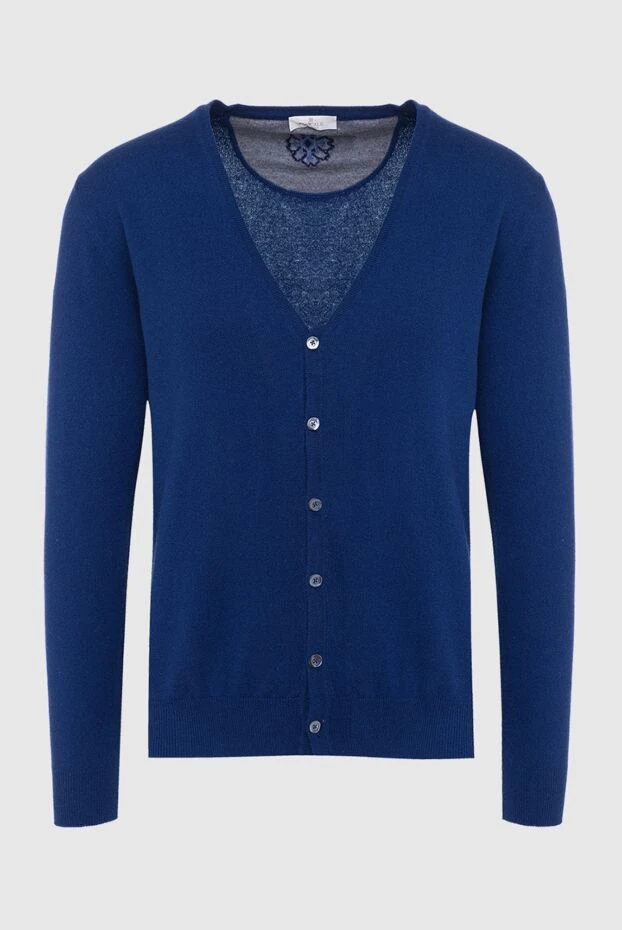 Panicale man men's cardigan made of wool and cashmere blue buy with prices and photos 130205 - photo 1