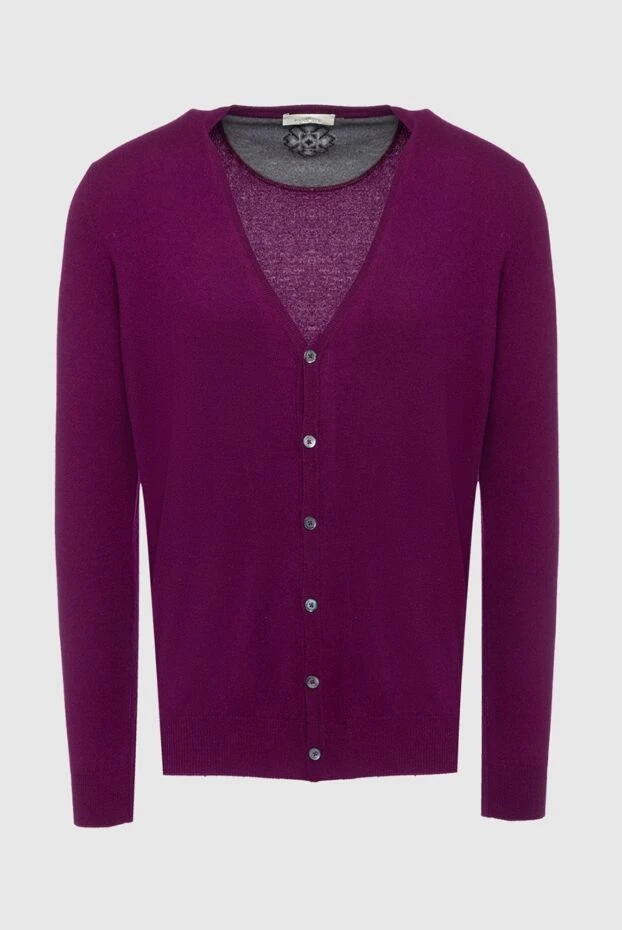 Panicale man men's cardigan made of wool and cashmere, burgundy buy with prices and photos 130206 - photo 1