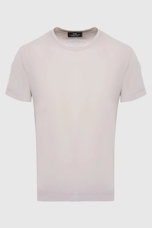 Corneliani мужские футболка из хлопка бежевая мужская купить с ценами и фото 130357 - фото 1