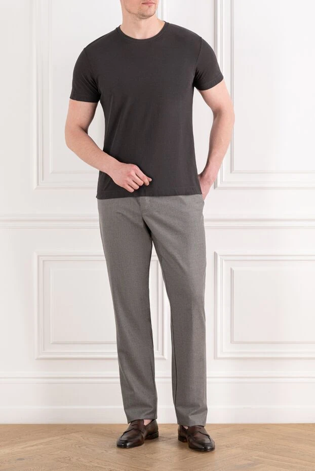 Corneliani basic ash-colored t-shirt made of soft cotton fabric 196982 - photo 2
