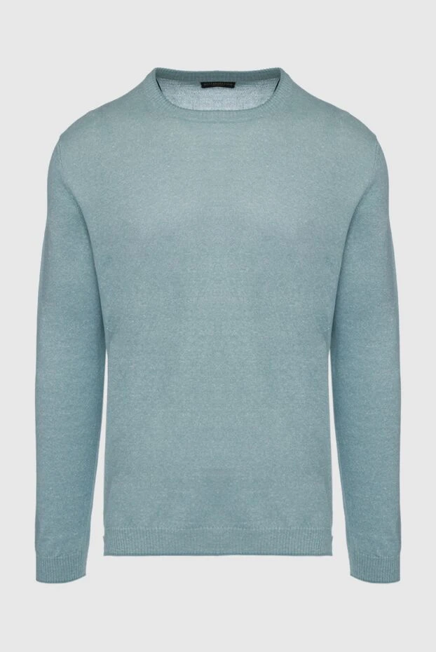 Corneliani man blue cotton and linen jumper for men buy with prices and photos 130363 - photo 1
