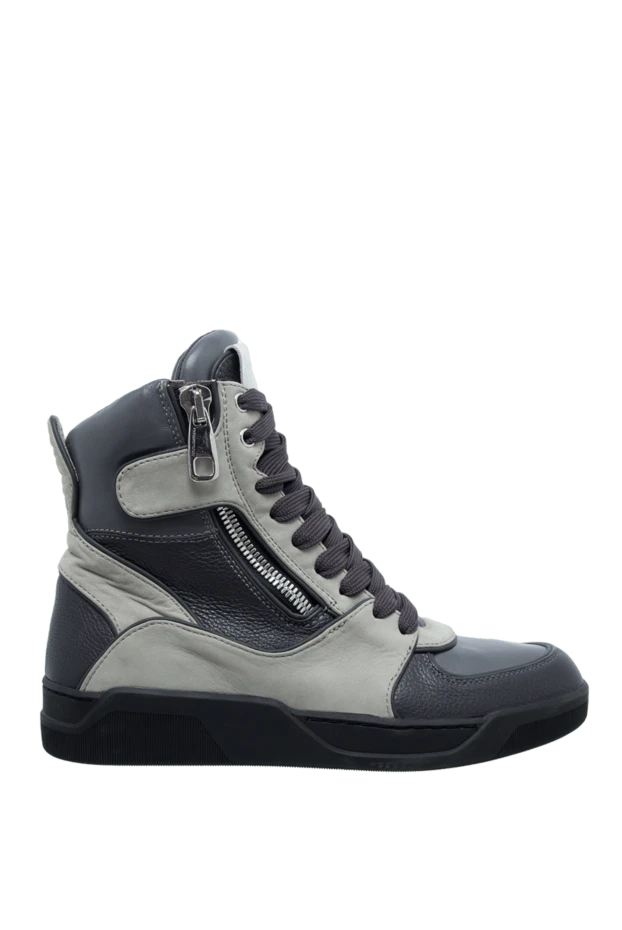 Dolce & Gabbana gray leather sneakers for men 130512 - photo 1