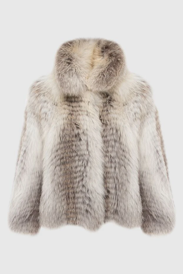 Ermanno Scervino woman gray women's fur coat made of natural fox fur buy with prices and photos 130519 - photo 1