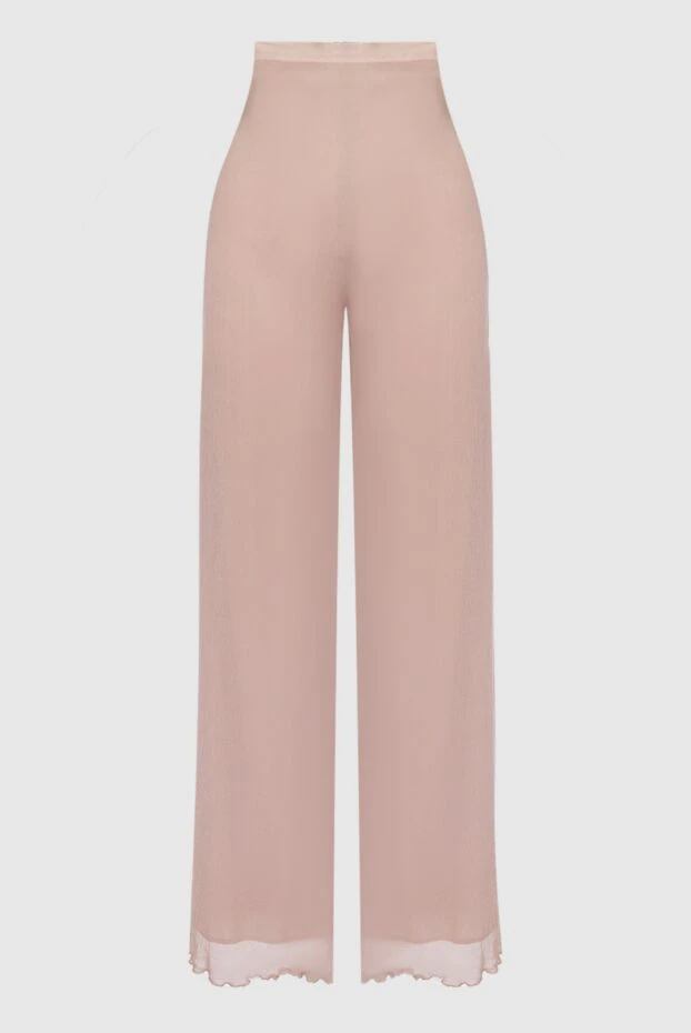 Ermanno Scervino женские брюки из шелка бежевые женские купить с ценами и фото 130520 - фото 1