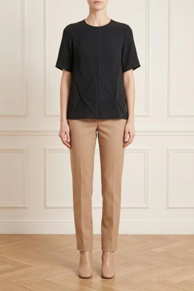Dolce & Gabbana women's silk loose-fitting blouse black 130612 - photo 1