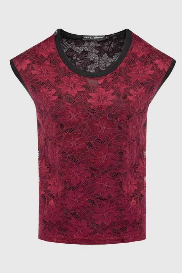 Dolce & Gabbana женские топ из нейлона и эластана красный женский купить с ценами и фото 130614 - фото 1