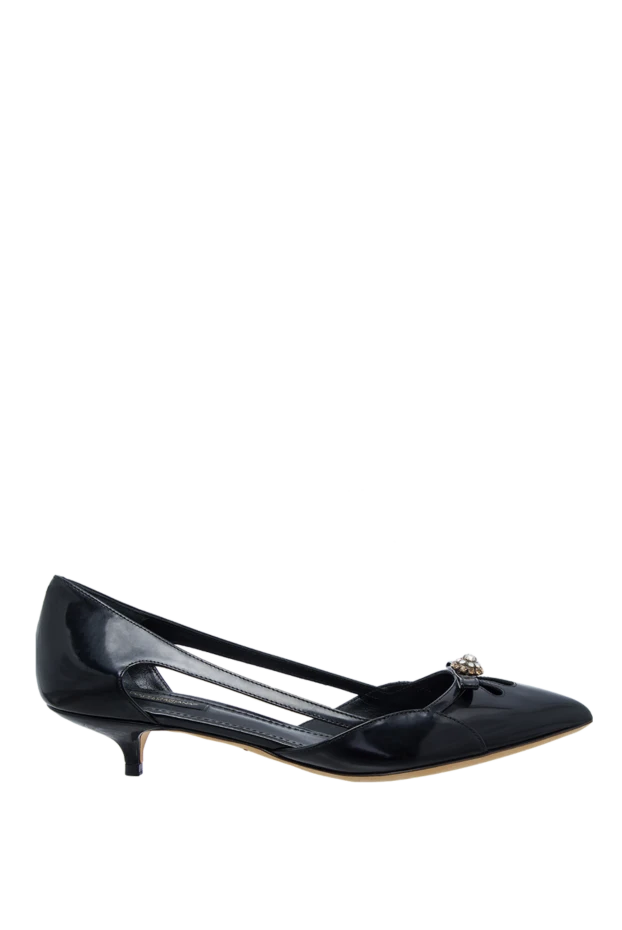 Dolce & Gabbana women's black shoes with a bow and rhinestones 130636 - photo 1